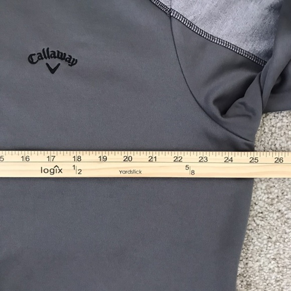 Callaway Golf 1/4 Zip Pullover Mens Large Long Sleeve Gray Performance Stretch - Picture 9 of 11
